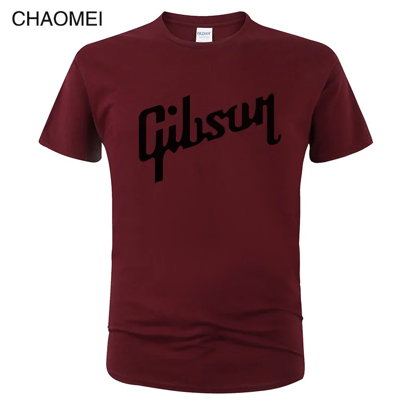 Летняя новая футболка Gibson Мужская хлопковая футболка с круглым вырезом Мужская футболка с коротким рукавом хип-хоп Homme Футболки Camisetas Hombre C36