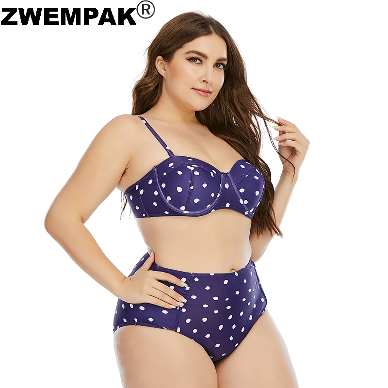 2021 сексуальный купальник ретро в горошек Женский комплект бикини пуш ап