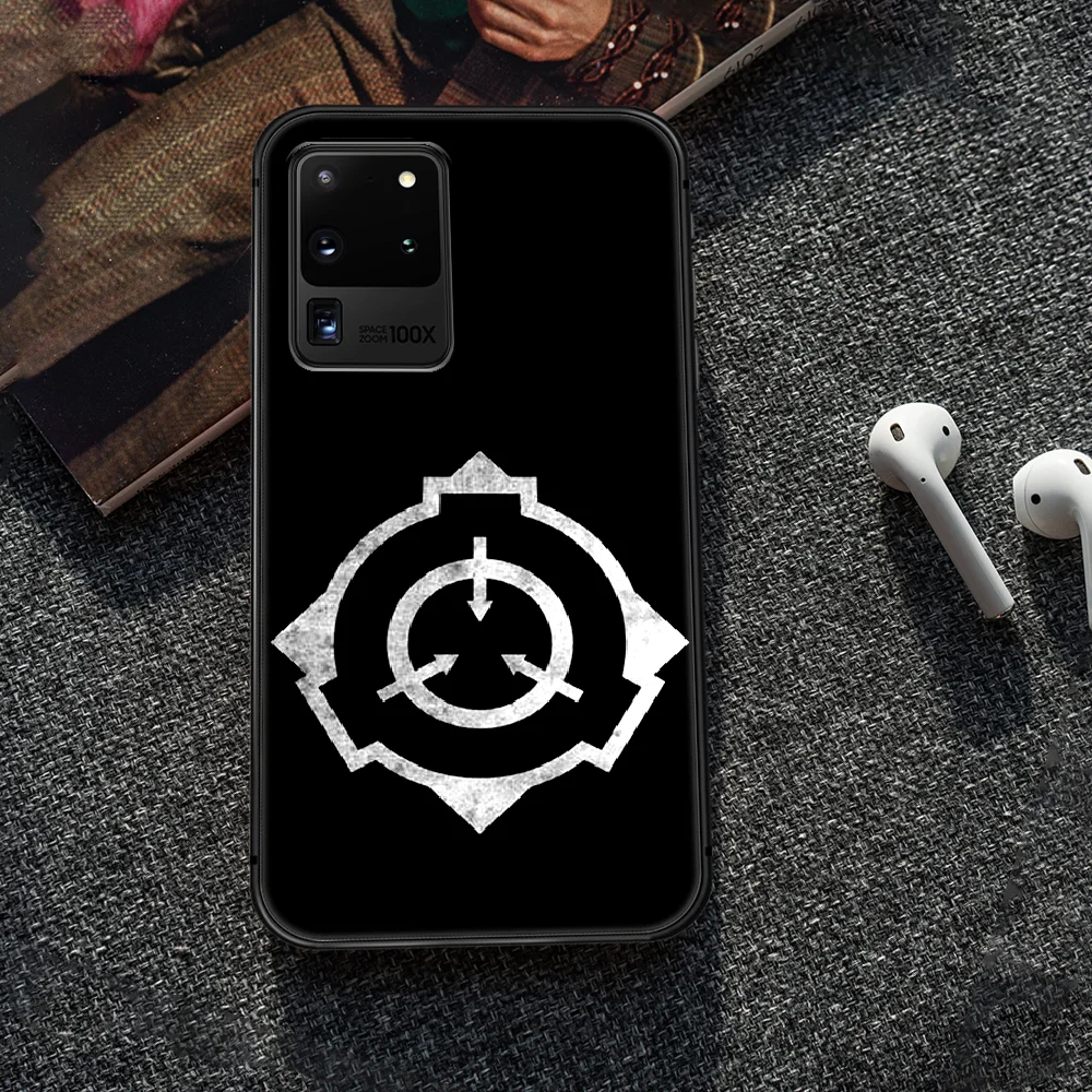 

scp Special Containment Phone Case Cover Hull For Samsung Galaxy S 7 8 9 10 e 20 FE edge uitra plus Note 9 10 20 black Coque Tpu