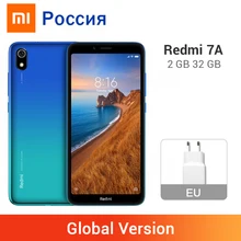 Xiaomi Redmi 7A с глобальной версией, 2 Гб ОЗУ, 32 Гб ПЗУ, 7 A, мобильный телефон, Восьмиядерный процессор Snapdargon 439, 4000 мА/ч, камера 12 МП, 5,45 дюймов, полный экран