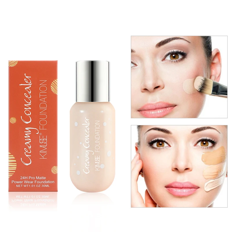 KIMUSE 24H Pro Matte Power Wear Foundation base maquiagem Макияж Профессиональный жидкий консилер
