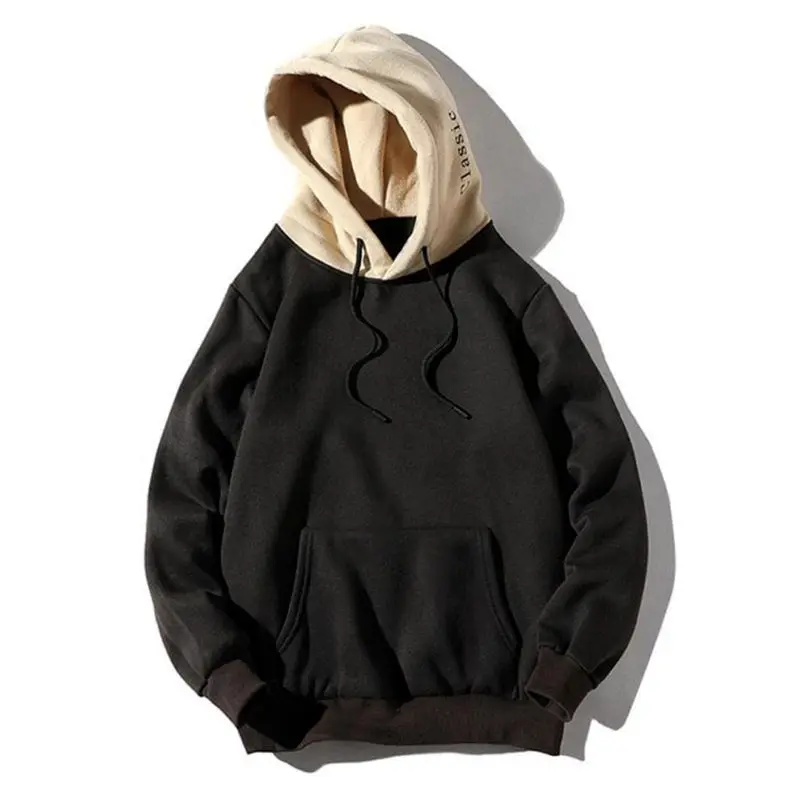 

Long Sleeve Colorblock Drawstring Hoodies Big Kangaroo Pocket Sweatshirt Top C90E New 2020