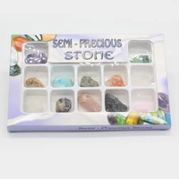 12pcs charm stone high quality natural stone ore specimens mineral crystals for christmas new year jewelry gifts 18 25mm