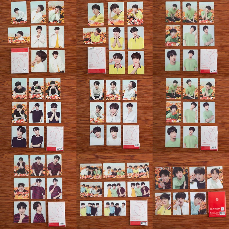 KPOP Bangtan Boys Love Yourself Japan Mini Card Photocard Self-made маленькая периферийная карта Kpop JUNG KOOK JIMIN V