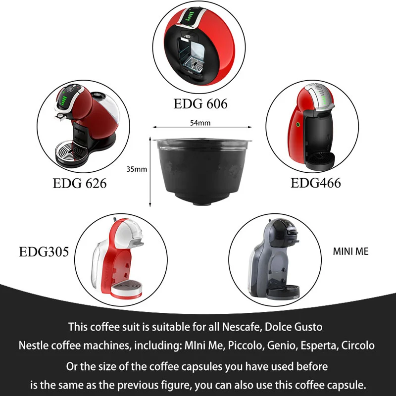 

Hot sale Nescafe coffee reusable capsule coffee filter Dolce Gusto special food grade 304 stainless steel filter accessories