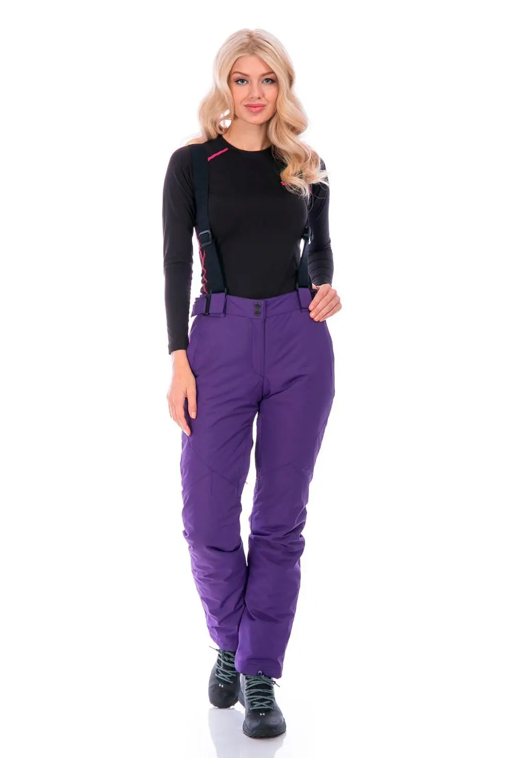 purple pant High Experience куртки,Женские high experience горнолыжные костюмы,лыжная куртка женский,куртка горнолыжная женский,женские лыжные куртки,сноуборд костюм женский,лыжи зимний спортивный костюм женский - Цвет: purple pant