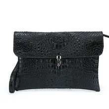 DAEYOTEN Fashion Mens Business Envelope Clutch Casual Shoulder Bag Luxury Leather Crocodile Pattern Men Handbag ZM0795