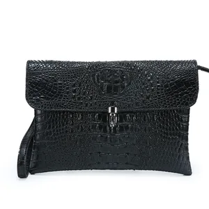 daeyoten fashion mens business envelope clutch casual shoulder bag luxury leather crocodile pattern men handbag zm0795 free global shipping