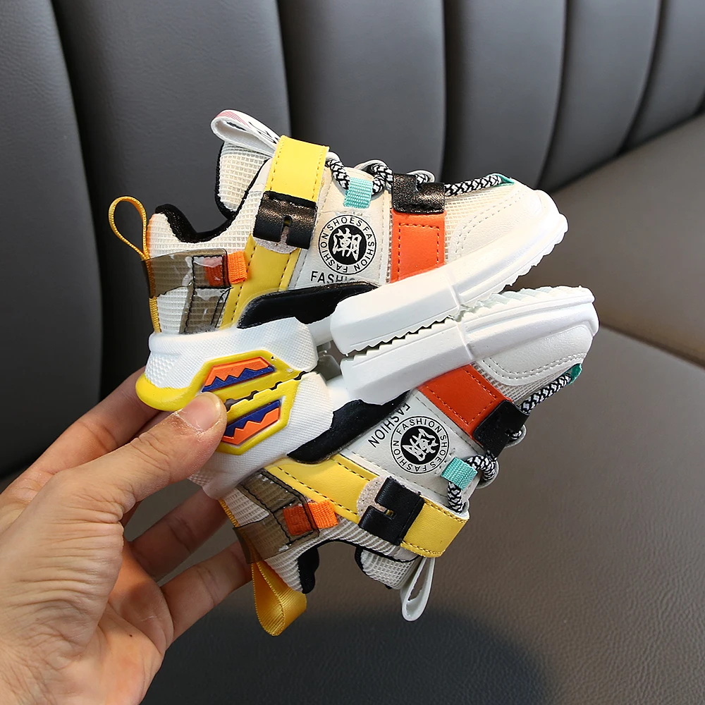 Осенние Новые поступления модные повседневные кроссовки для девочек и мальчиков