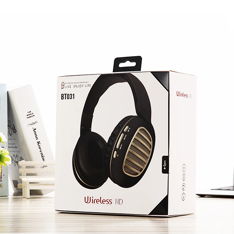 

Wireless Bluetooth Headphones Fashionable Foldable Over The Ear Headsets BT 4.1 Support FM Radio& SD Card Earphone with Mic