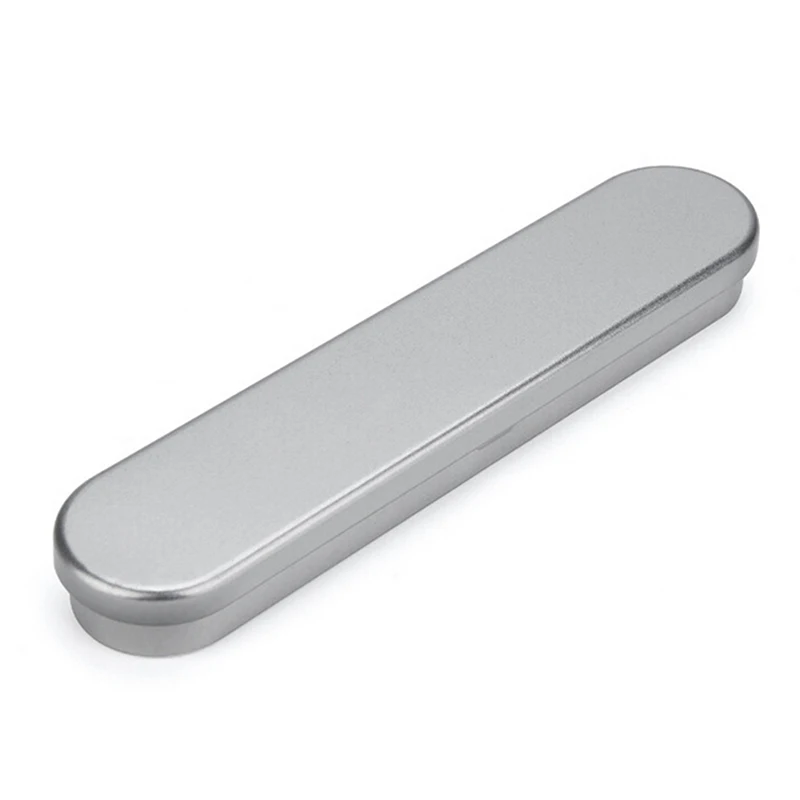 

1pc Silver Metal Gift Rectangle Horses Mouth Tin Box Fountain Pen Box Case Brand New And High Quality Iron Silver Wholesale New