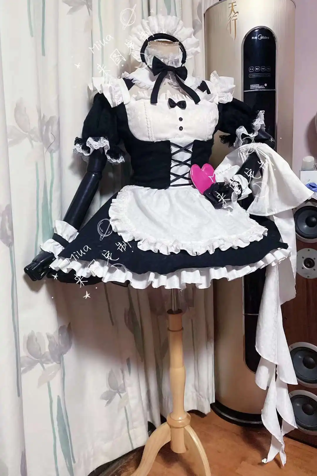 

[На заказ] Аниме! Платье горничной Vtuber Shiina Yuika, элегантная форма, костюм для косплея, костюм для вечевечерние НКИ на Хэллоуин, одежда для ролев...
