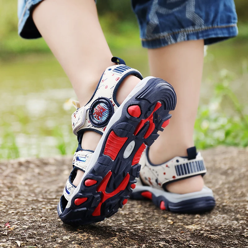 

Sialia Sport Boys Sandals Children Shoes For Kids Sandals Girls Shoes Breathable Cut-outs Close-toe Mesh Footwear Anti-slippery