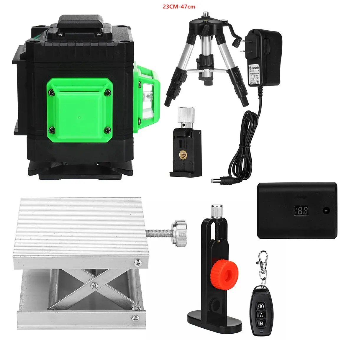 

ZEAST 12Lines Laser Level Green Light LED Display Auto Self Leveling 360 Rotary Measure Horizontal Vertical Cross Remote Contro