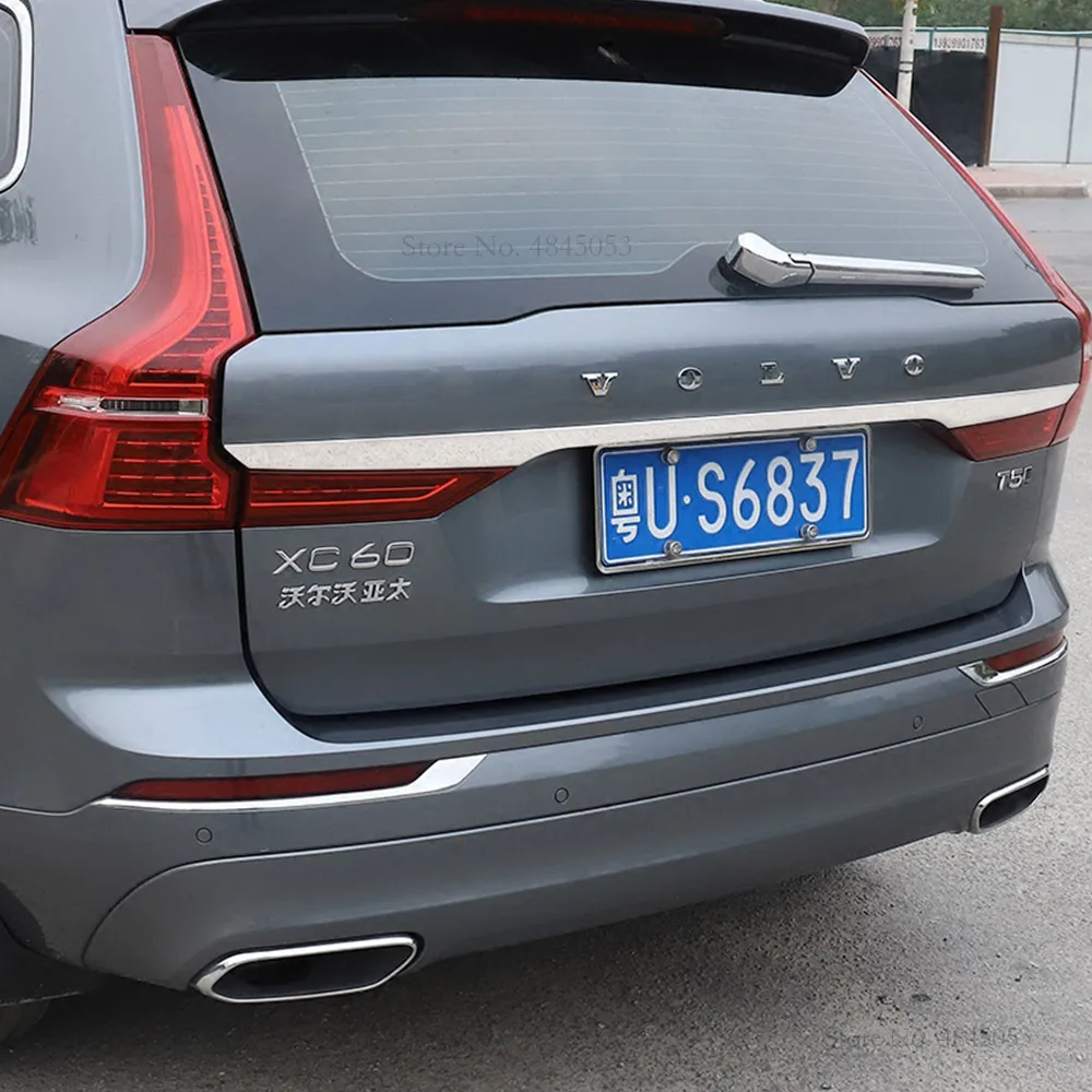 Подходит для Volvo XC60 XC 60 2018 2019 протектор заднего бампера багажника из нержавеющей