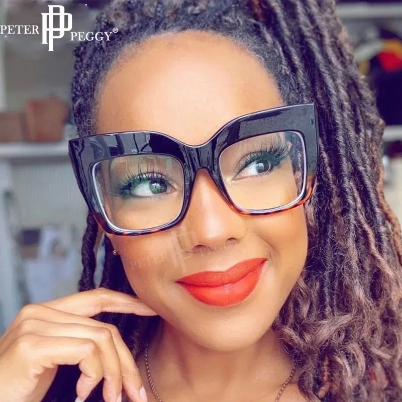 

Oversized Frames Glasses Women Eyeglasses Vintage Square Transparent Steampunk Style Frames Glasses For Men Eyewear