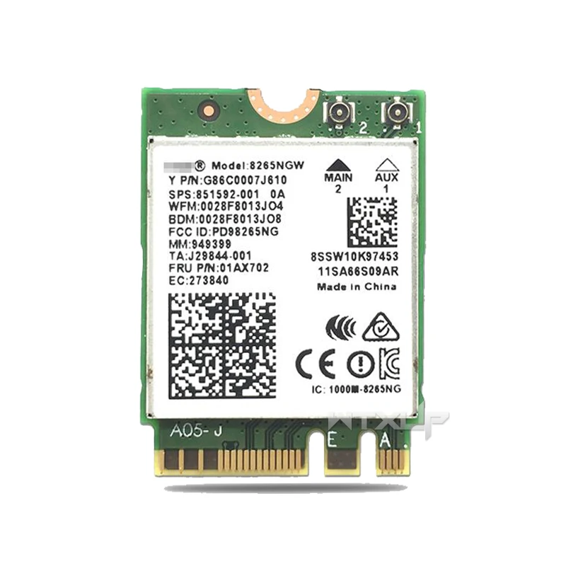 laptop wifi card Беспроводная-AC 8265 для Intel MU-MIMO PCIE PCI express 8265NGW 8265AC настольная wifi сетевая карта 867 Мбит/с wifi+ Bluetooth 4,2 - Цвет: laptop wifi card