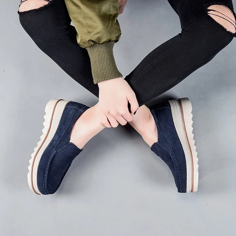 Качественные женские лоферы на плоской подошве Женские Элегантные замшевые