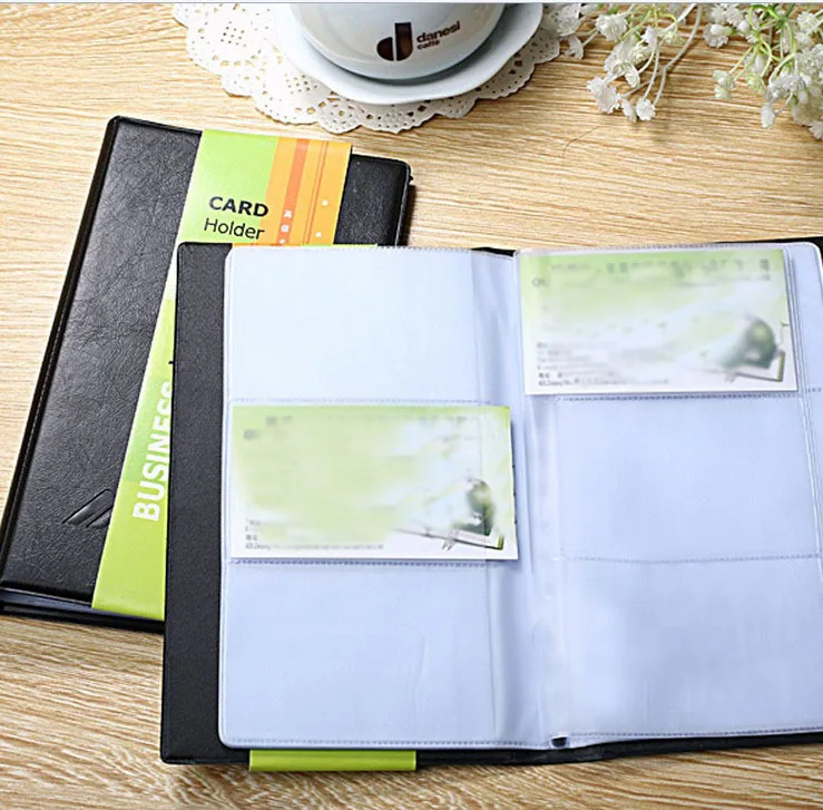 

Business Card Holder 120 Business Card Book Bank&Traffic Card Leather Storage Bag Black Card Bag Office Card Storage Stationery