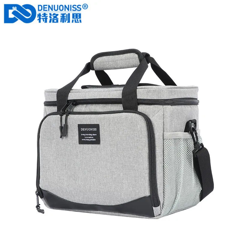 

Denuoniss 16L Picnic Cooler Bag Bag Insulated Lunch Work For Refrigerator Thermal Bolsa Portable Shoulder Bag Box Car Thermal Co