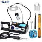 Оловянный паяльник с зажимами WEP 927, с дополнительной лупой, цифровой дисплей, набор для электрического паяльника, паяльная станция
