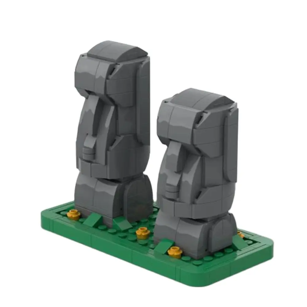 

Конструктор MOC Пасхальный остров, статуя Moai, набор строительных блоков, портрет, резьба по камню, модель кирпича, домашний декор, детские игр...