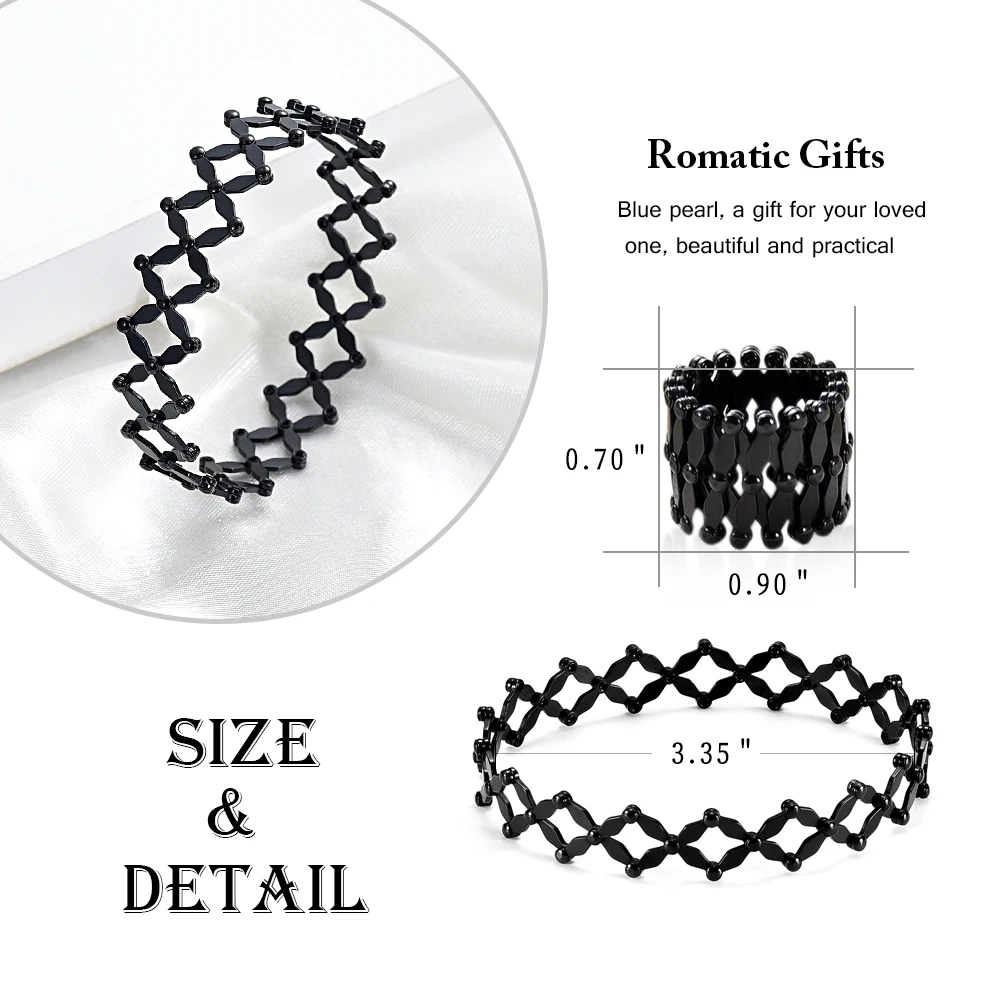 Волшебный складной выдвижной кольцевой браслет 3-в-1 из нержавеющей стали