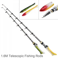 fishing rods 1 6m telescopic carbon fishing rod fish shaped mini pocket pen sea fishing pole