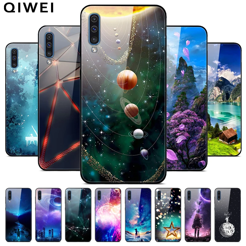 Чехол для Samsung Galaxy A50 стеклянная жесткая задняя крышка A30S A50S A20S A10 A20 A30 A40 A70 чехлы