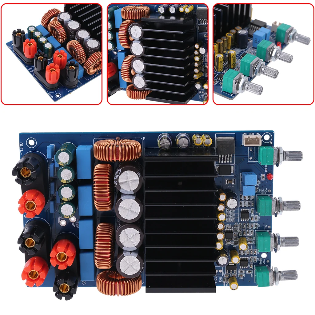 OOTDTY OPA1632DR TL072 TAS5630 2,1 300W+ 150W+ 150W 470 мкФ/100 V класса D Цифровой усилитель