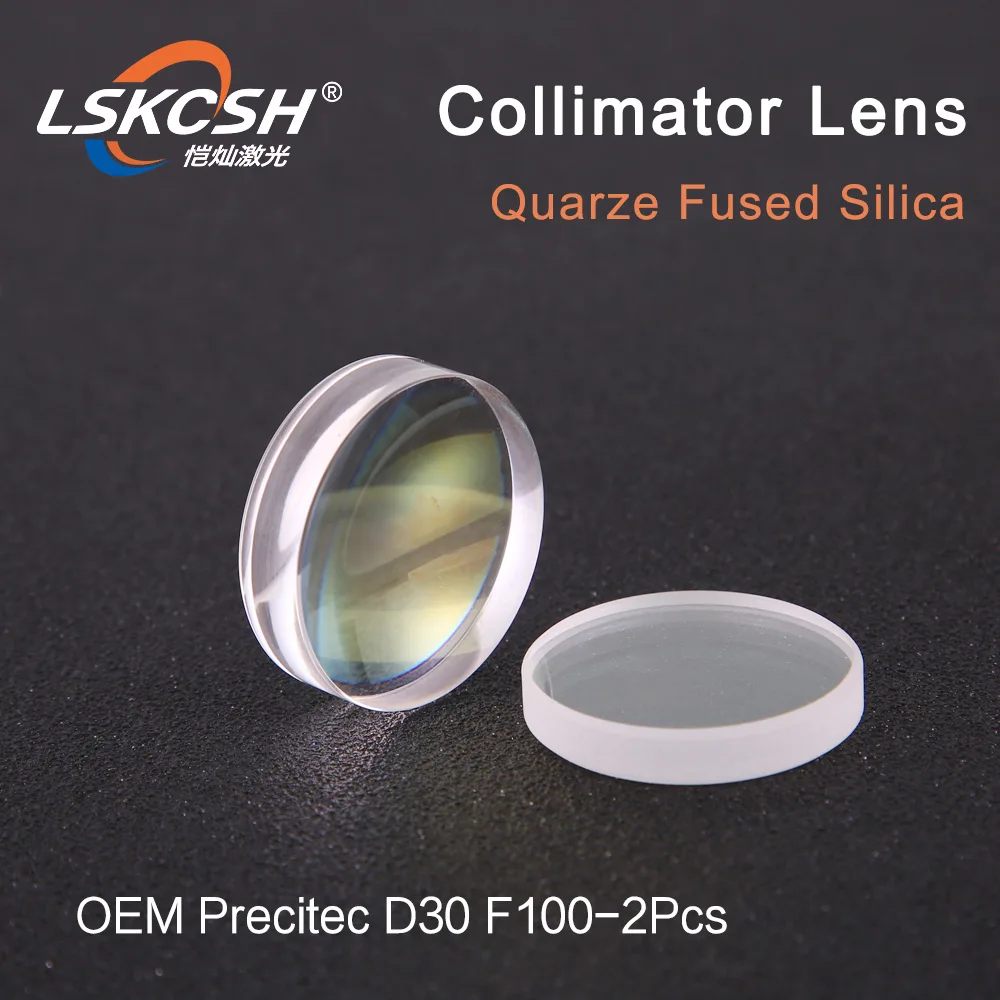 LSKCSH сферические Коллиматорные линзы D30 F100 2 шт. Precitec OEM кварцевый плавленый кремнезем для волоконного лазера precitec/WSX Головка