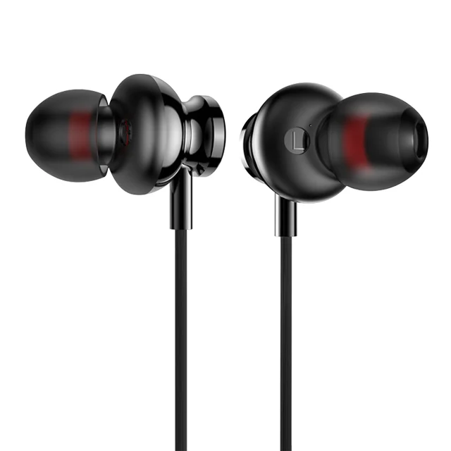 Magnetic Earphone 3.5mm Digital Audio Metal Bass Headset With Mic Headphone Stereo 3D HiFi Sound Sport Earbuds For Xiaomi iPhone - Цвет: black