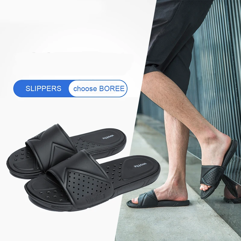 Удобные мягкие шлепанцы BOREE для мужчин и женщин нескользящая домашняя обувь