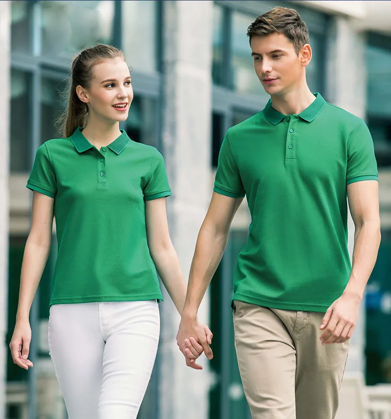 

Polo Shirts Men Working Clothes Fashion Spotify Premium Short Sleeve Cotton Solid Color Woman Business Male Blouses Wholesale