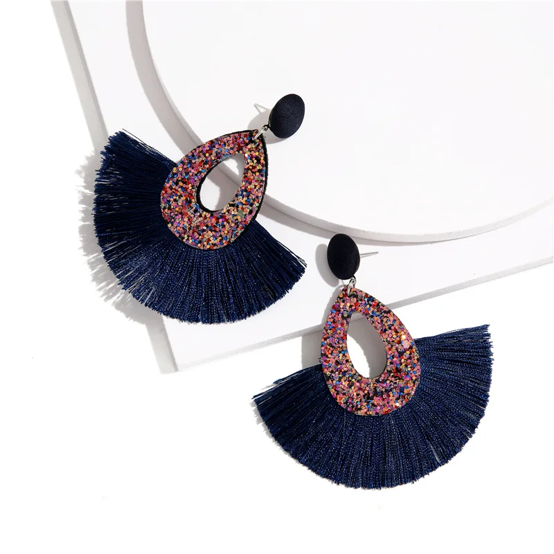 2019 Летние черные яркие Висячие висячие серьги бисквиты Круглые Смола Гепард