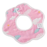 Baby Bib Newborns Bibs 6-Layer Gauze 360-Degree Rotating Apron Anti-Vomit Milk | Мать и ребенок