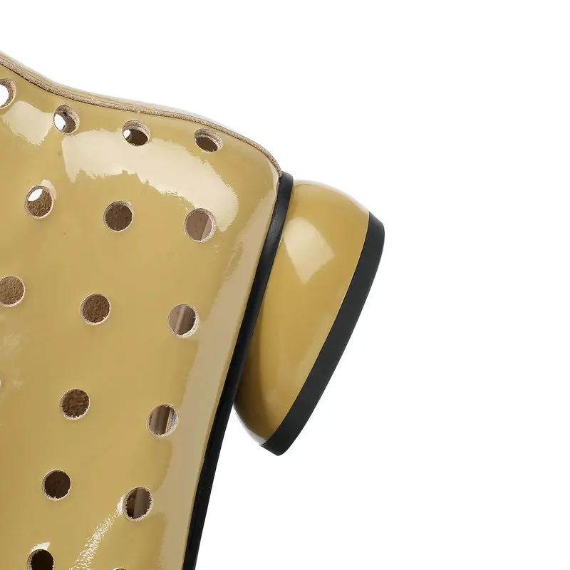 Женские ботильоны с перфорацией повседневные Мягкие ботинки из натуральной кожи