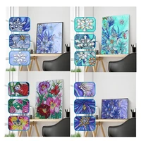 5d diy diamond painting special shaped diamond embroidery butterfly flower four color pansy cross stitch rhinestone scenery