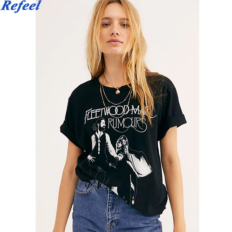 

Casual black T-shirt cartoon print soft cotton plus size short sleeve high fashion oversized summer tees ladies dropshipping