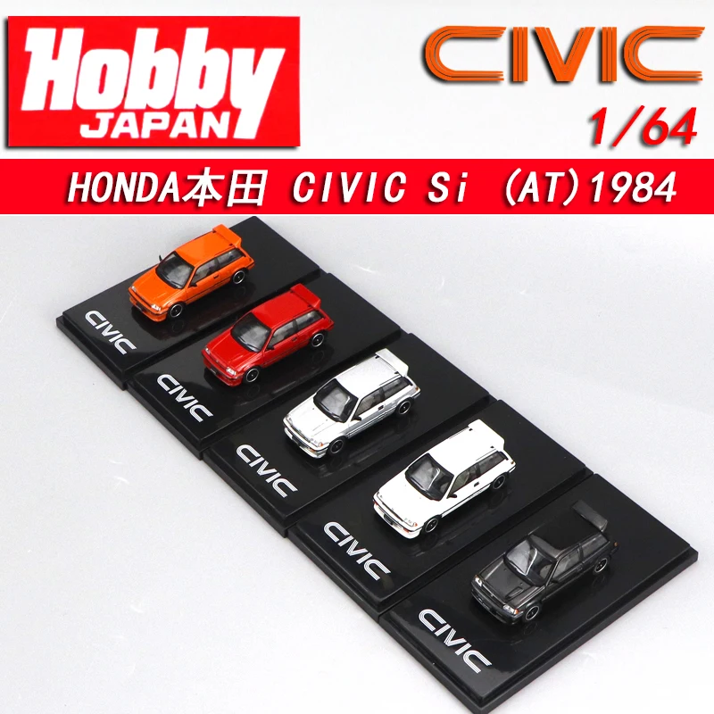 

CAR MODEL FOR COLLECTION 1/64 DIECAST MODEL HONDA CIVIC SI (AT)1984 HOBBY JAPAN WITH Spoilers