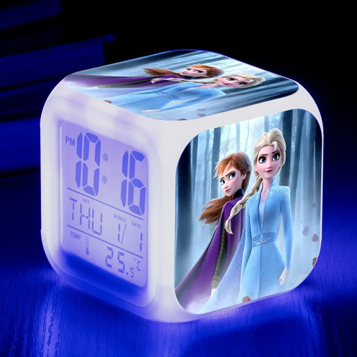 Кукла Холодное сердце 2 Disney цифровой будильник с куклой Эльзы и Анны игрушки