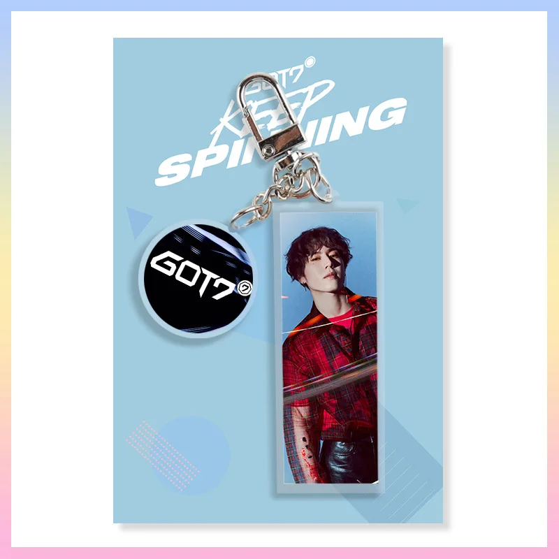 [MYKPOP]GOT7 брелок JB JACKSON MARK JINYOUNG YOUNGJAE BAMBAM YUGYEOM Metal/Acyric/пвх коллекция вентиляторов KPOP