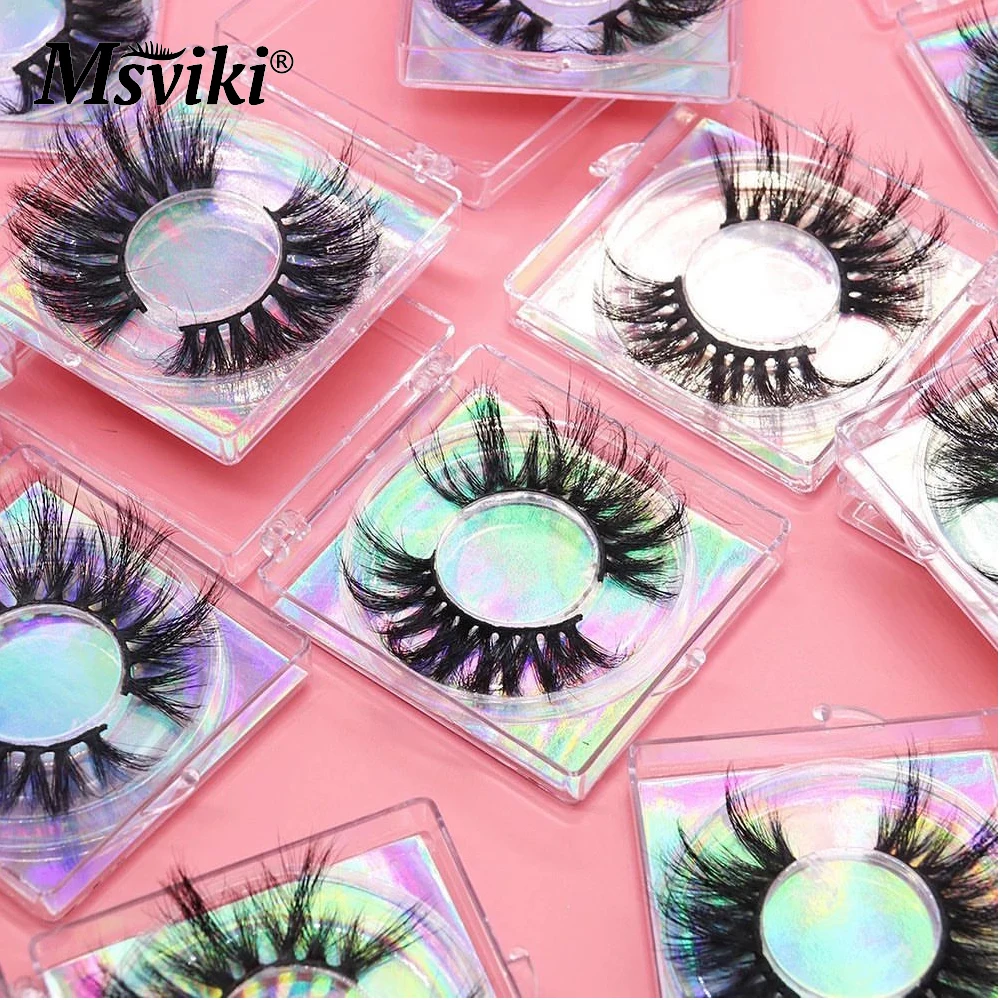 20/30/40 пар 8D ресницы норка 25 мм накладные Ресницы Коробка посылка оптом 5D норковые