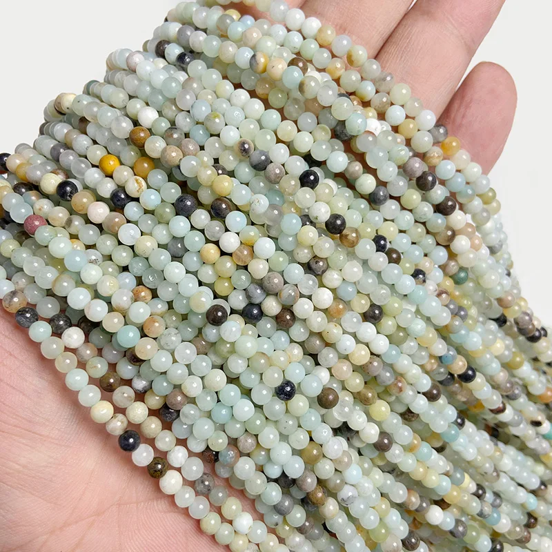 Бусины из натурального агата гладкие зеленые нефрита 4 мм круглые Агаты флюорита