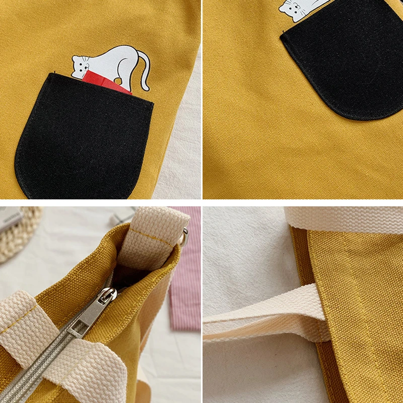 

Women's Spring New Shoulder Bag Canvas Wide Shoulder Strap Fashion Diagonal Bag