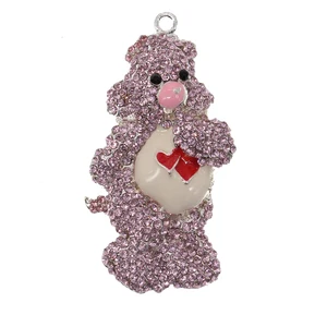 10pcs/lot Fashion Jewelry Rhinestone Animal Bear Shape Pendant For Necklace 10pcs/lot Fashion Jewelry Rhinestone Animal Bear Shape Pendant For Necklace