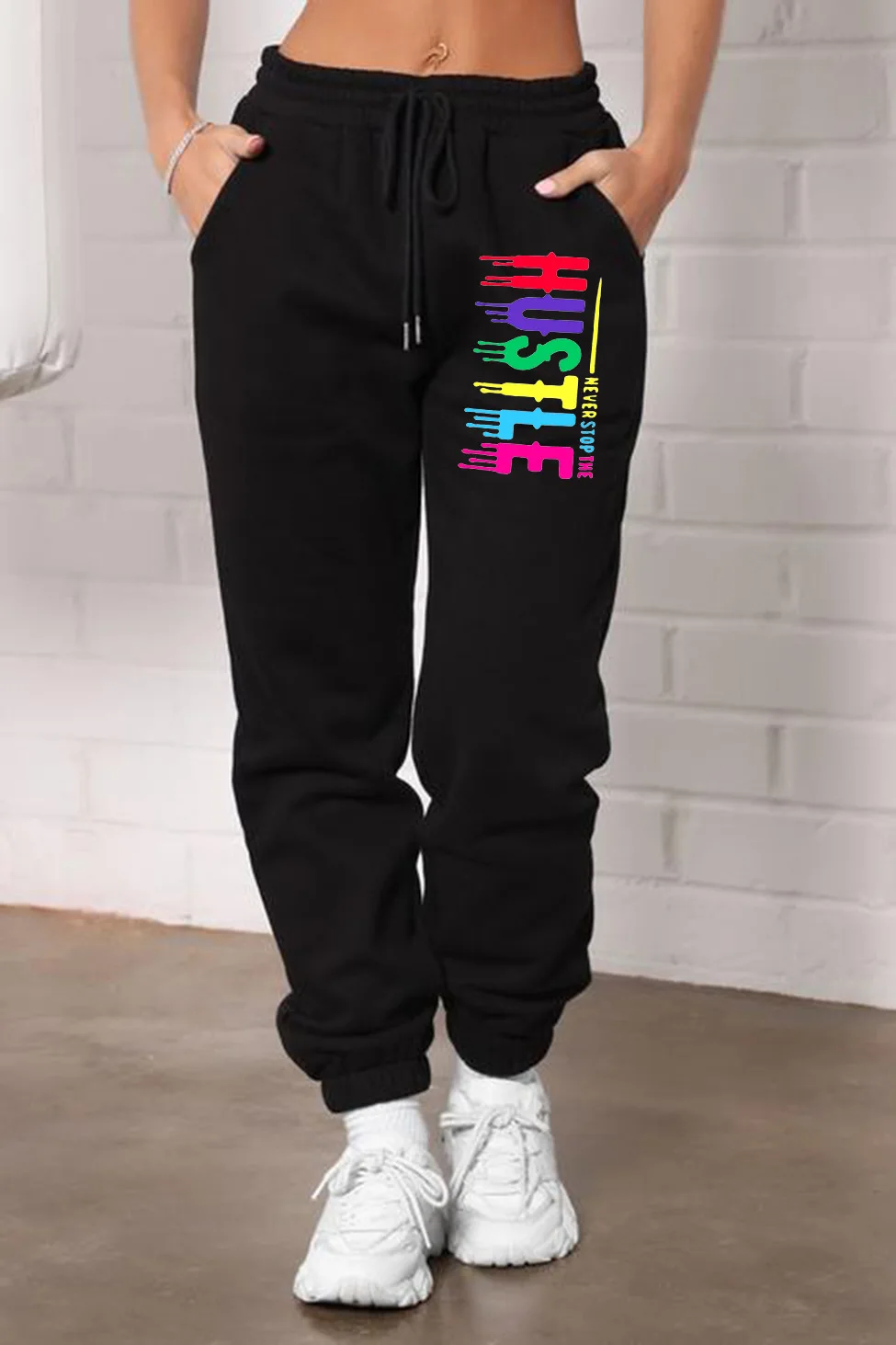 

Women's jogging pants with a shrinking waist and legs trousers women