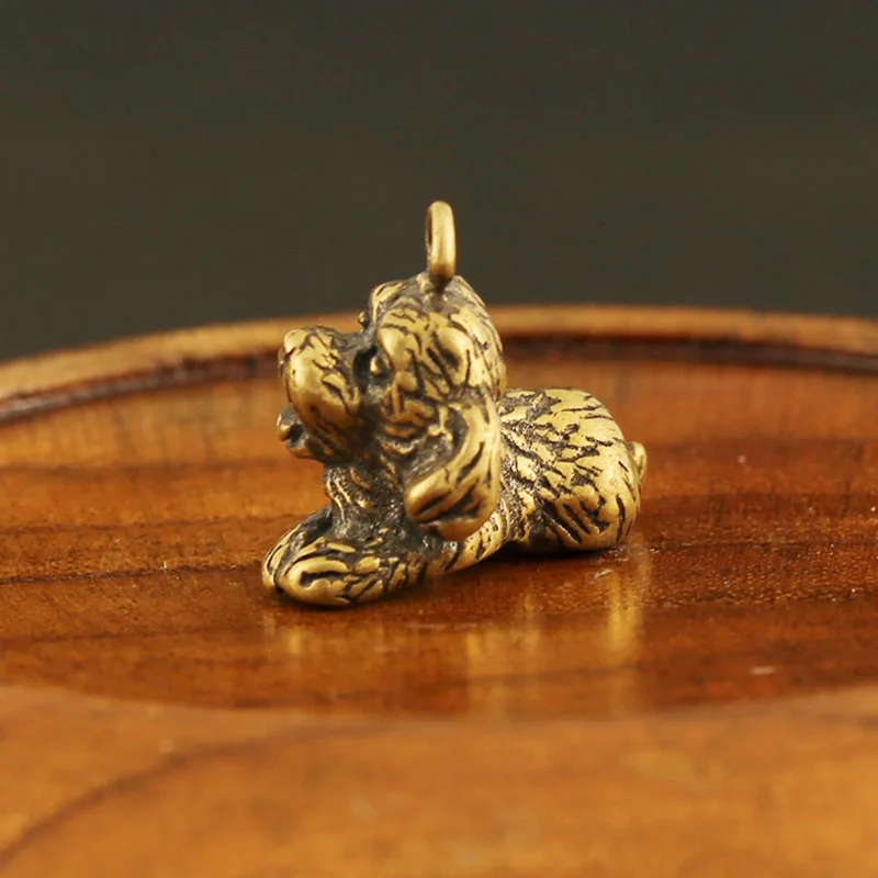 Винтаж Медь милый до уровня колен Puggy цепочка для ключей кольцо подвески в виде