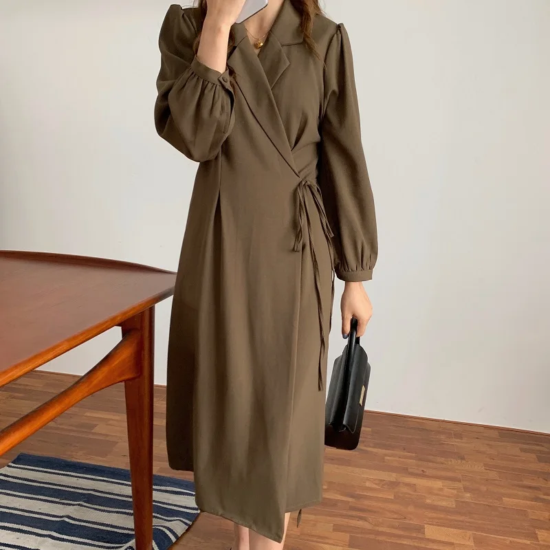 Женский костюм платье новинка 2020 минималистское осеннее винтажные элегантные