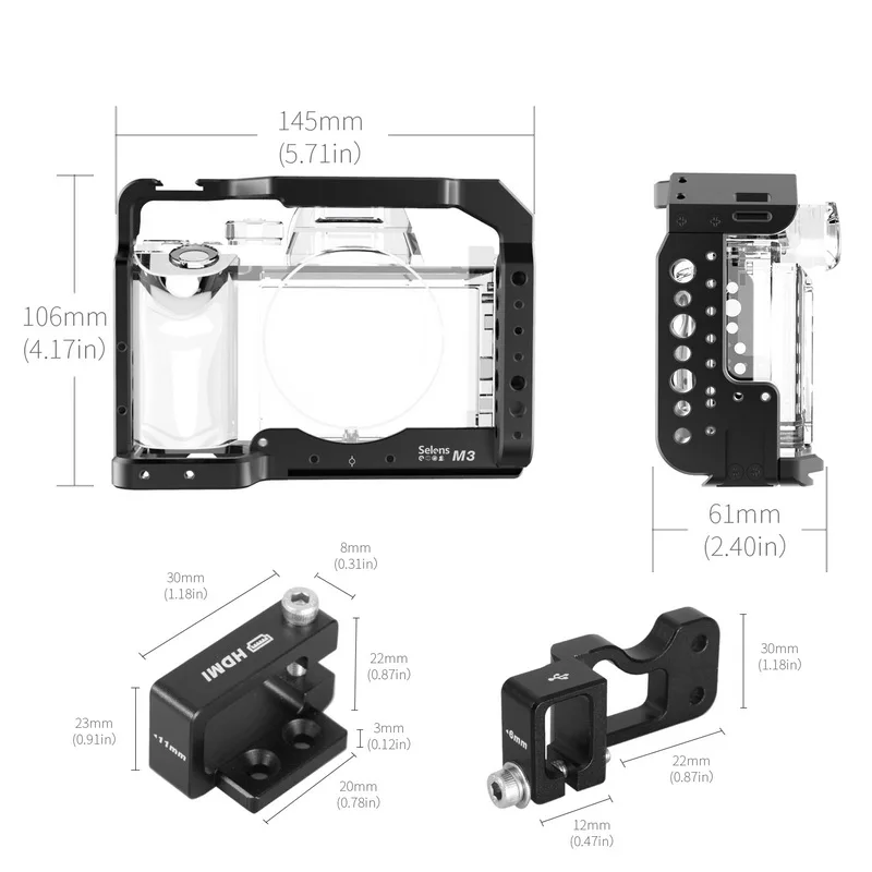 Selens a7iii a7r3 a7m3 клетка для Sony A7RIII /A7III/A7MIII из алюминиевого сплава крепления штатива